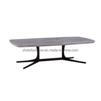 Home Furniture Living Room Rectangular Coffee Table with Marble Top
