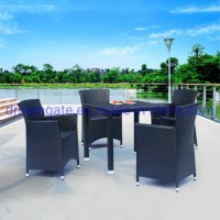 Chinese Modern Leisure Outdoor Garden Patio Restaurant Home Living Room Wooden Table Wicker Rattan S