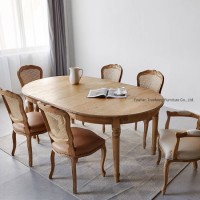 Hotel Restaurant Furniture Set Hotel Bedroom Table and Chair Natural Solid Wood Table Set American S