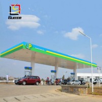 Custom Pylon Sign Steel Structure for Petrol Station Canopies
