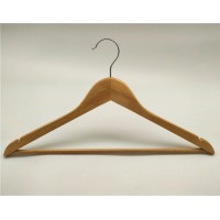 Wooden Flat Style Suit Garment Hanger with Bar for Coat  Suit  Skirt  Shirt