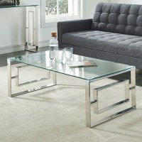 Modern Coffee Table / Metal Living Room Table / Silver Coffee Table / Console Table / Side Table / S