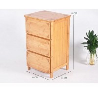 Creative Bamboo Drawer Bedside Cabinet Lockers Home Furniture