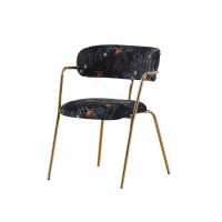 Velvet Dining Chair / Golden Legs Chair / Armrest Chair / Chair / Restaurant Chair / Home Furniture