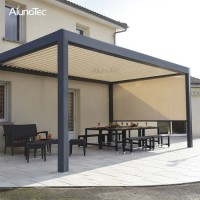 Aluminum Retractable Pergola Tent Providing Outdoor Space for Chatting