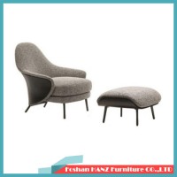 Modern Italian Light Luxury Home Furniture Set Hotel Lounge Chair with Ottoman