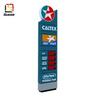 Standing Pylon Advertising Sign Board Steel Structure for Petrol Station Canopies Pylon Billboard