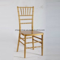 Outdoor Gold Color Polycarbonate Resin Chiavari Party Chairs Furniture