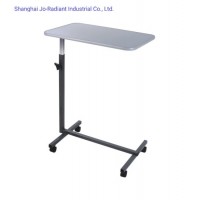 Medical Devices Wooden & Steel Hospital Overbed Table
