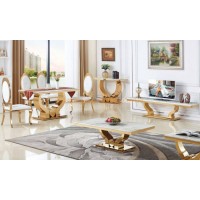 Modern Living Room Furniture Customized Gold End Tables Coffee Table Side Square Table