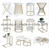 Factory Directly Stainless Steel Metal Legs Stone /Marble Coffee Table for Hotel&Home Furniture