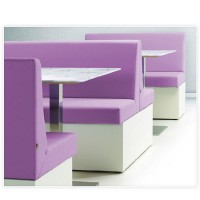 Uptop Made to Order Wooden Frame Leather Restaurant Booth
