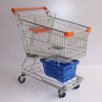 125L Extra Capacity Metal Aisan Design Shopping Cart (JS-TAS04)