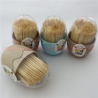 Bamboo 2-Pointed 2.0mm Toothpicks Fruit Picks 100% Natural Bamboo Round Catering Party Oral Care for