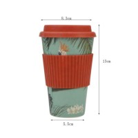 420ml Reusable Biodegradable Keep Takeaway Bamboo Fiber Tea/ Coffee Cups with Bamboo Lid