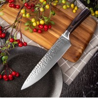 8 Inch Chef's Knife Stainless Steel Sharp Blade Kitchen Cutlery with Full Tang Handle