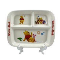Kids 3 Section Dinner Plate Melamine 3 Compartment Plate