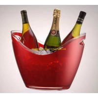 Hot Sale Clear Acrylic Double-Wall Cool Beverage Bottles Ice Bucket