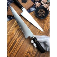 Professional Kitchen Knife - Japanese Aus-10 Damascus Blade - Razor Sharp - Dishwasher Safe Wood Han