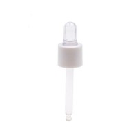 20/410 PP White Plastic Dropper Smooth Thread for Glass Bottle PVC Transparent Teat