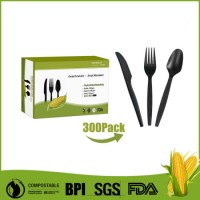 Compostable Biodegradable Disposable Cpla Cutlery  Cutlery Kit  Retail Package