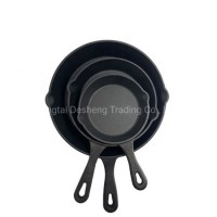 Ds-Fp01 Preseasoned Cast Iron 10 Inch Skillet Two Handle Frying Pan