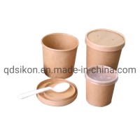 Biodegradable Food Paper Packaging Container with Lid for Takeaway