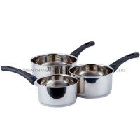 5PCS Eco-Friendly Kitchenware Stainless Steel Sauce Pan with Bakelite Handle