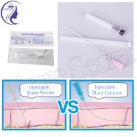 Disposable Hyaluronic Acid Injection Micro Cannula Blunt Tip Needle for Beauty