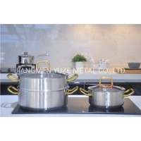 Stainless Steel Cookware Set  Handle with PVD  Casserole Set  Pot and Steamer  Kitchen Tool