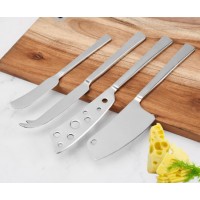 All Stainless Steel Semi-Hard Cheese Knife with Holes