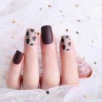Dark Coffee Leopard Fashion Luxury Classic Wearable Products Japanese Summer Removable Net Red False