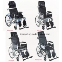 Disabled Folding High Back Reclining Commode Wheelchair
