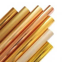 Pet Glossy Gold Color Self Adhesive Vinyl Metallic Film for Cutting Plotter