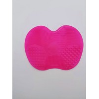 Foldable Apple Shape Silicone Washing Tool Makeup Brush Cleaner Mat