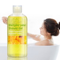 OEM Private Label Organic Wholesale Body Wash Natural Marigold Petal Skin Whitening Hotel Shower Gel