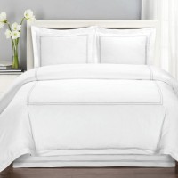 Hotel Collection Finest Bed Linen Embroidered Frame King Duvet Cover