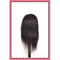 Natural Human Hair Training Head 16inches for Hair Style Training