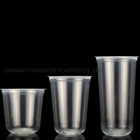 Disposable Plastic U Shaped Cup Fruit Juice Bubble Tea Plastic Cup Packaging Cups