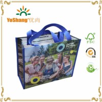 Customized Laminated Eco Fabric Tote Non-Woven Shopping Bag  Recyclable PP Non Woven Bags