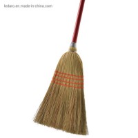 Commercial 100% Corn Light Industrial Upright Broom Yard Brush with Solid Wood Handle for Yard  Pati