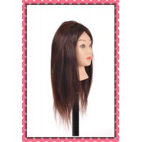 100% Human Hair Lesson Head 16inches for Beauty School Training