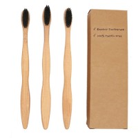 Eco- Friendly Biodegrable Charcoal Bristles OEM Bamboo Adult/Kids Charcoal Soft Toothbrush