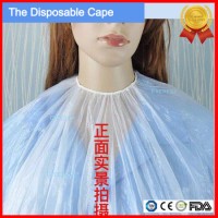 Disposable Plastic PE Barber Cape /Apron / Bib in Hair Beauty Salon Polyethylene Cape Apron