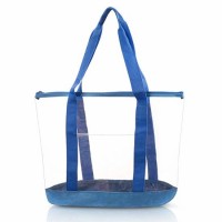 Transparent Clear Stadium Security Gym Zippered Tote Bag Sturdy PVC Beach Bag