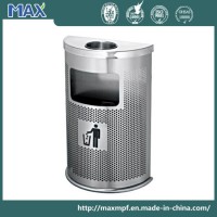 Perforated Arched Top Ash Waste Storage Bin for Plaza