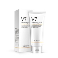 V7 Milk Moisturizing Water Nourish Cleansing Foam Remove Facial Cleanser Skin Clean Oil Control Clea