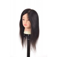 8A 100% Human Hair Training Head 16inches for Beauty School