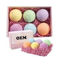 OEM Organic Colorful Rainbow Big SPA Bath Bombs Wholesale Bath Ball Gift Set