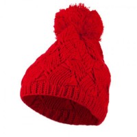 Winter Warm Knit Diapered POM Beanie Hat